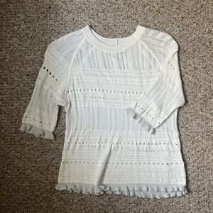 CISTAR New York White Knit Top